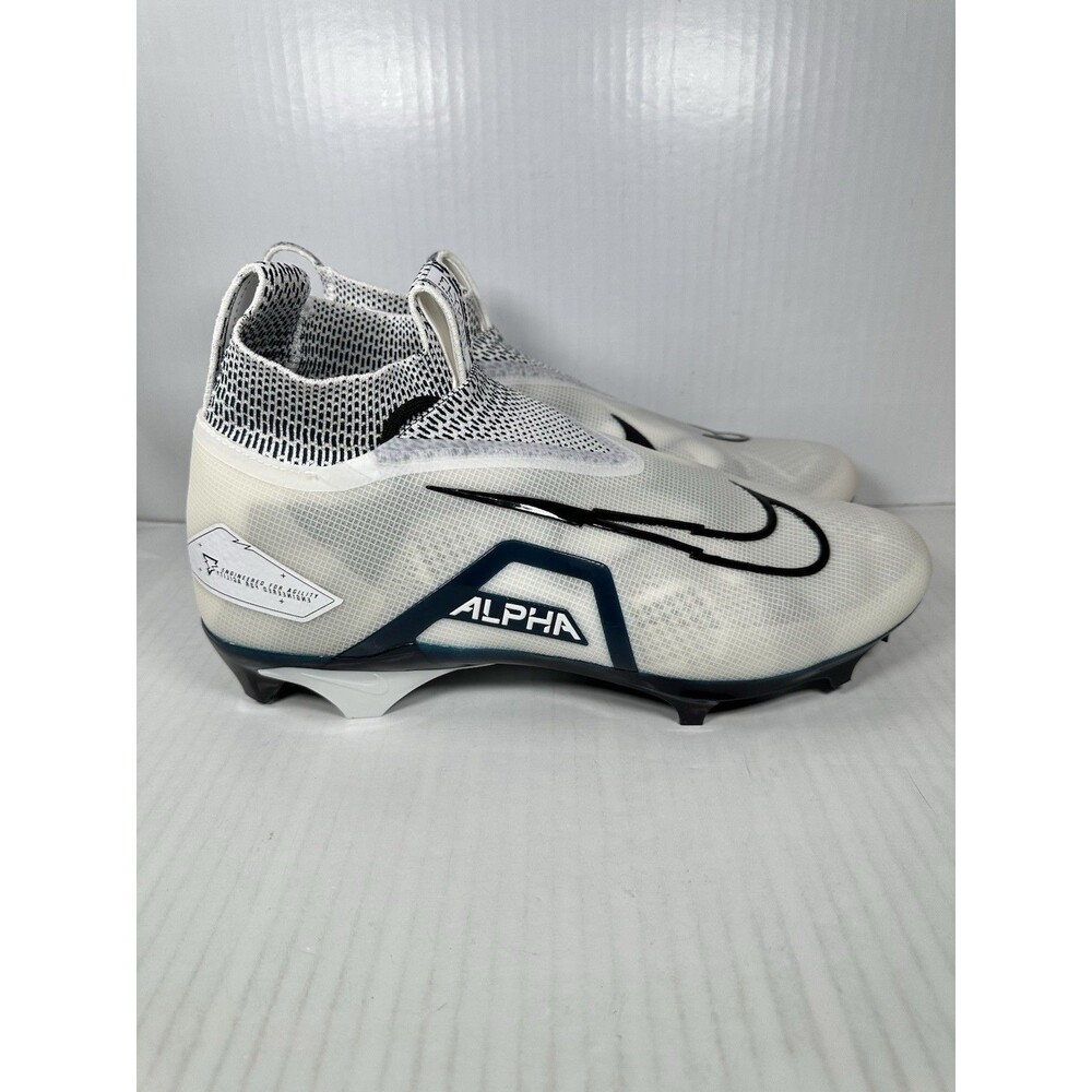 Size 12.5 Nike Alpha Menace Elite 3 Ghost White Blue Football Cleats CT6648-102
